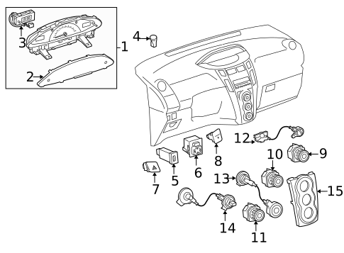 Instruments & Gauges for 2011 Toyota Yaris #1