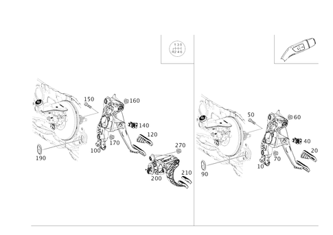 Pedal Assembly with Bearing for 2022 Mercedes-Benz A 220 #0