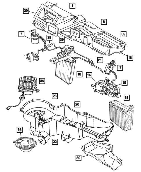 Air Conditioner and Heater Units for 2002 Jeep Liberty #0