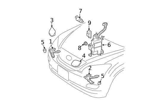 Washer Components for 2008 Lexus RX400h #0