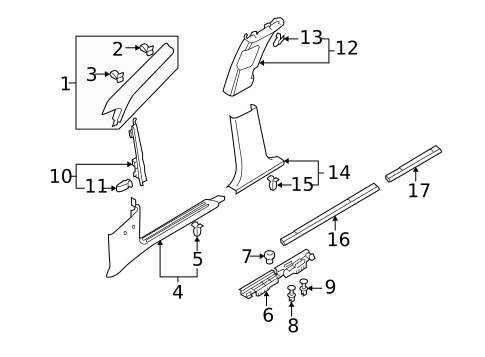 Interior Trim - Pillars for 2009 Audi A6 Quattro #0