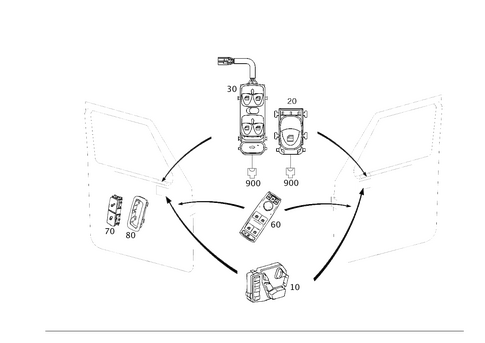 Switch in Front Door Lining for 2014 Mercedes-Benz G550 #0