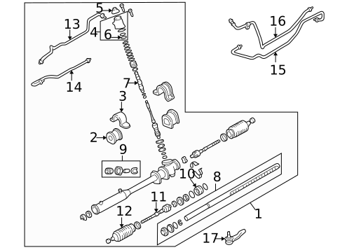 Steering Gear & Linkage for 1995 Mazda Millenia #0