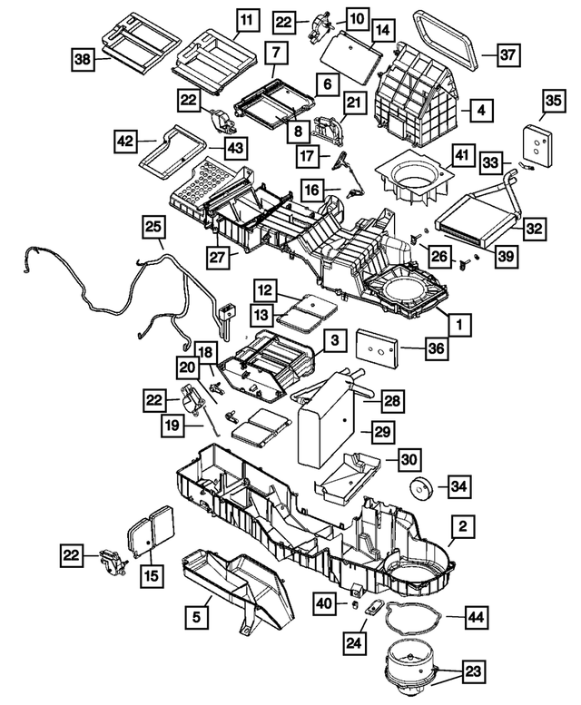 68004224AA - Air Conditioning &amp; Heater: A/c And Heater Door Kit for Mopar Image image