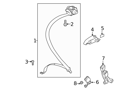Seat Belt for 2019 Audi RS5 Sportback #0