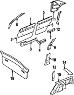 94019GA780BA - Body: Interior Molding for Subaru: DL, GL, GL-10, RX Image