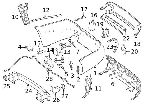 Bumper & Components - Rear for 2013 Mercedes-Benz CL600 #0