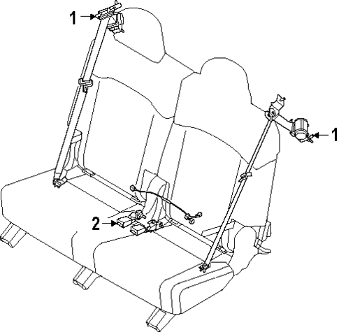Third Row Seat Belts for 2025 Kia EV9 #0