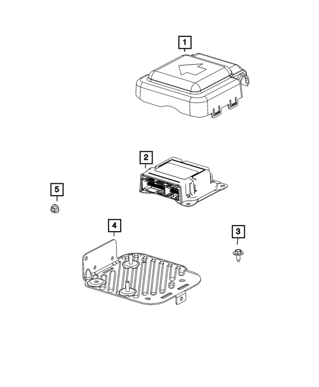 56038962AD - Electrical: Occupant Restraint Control Cover for Mopar Image image