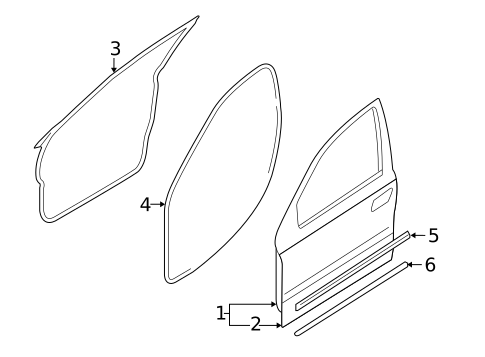 Door & Components for 2009 Ford Taurus #1