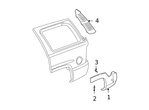 Exterior Trim - Quarter Panel for 2006 Cadillac Escalade #0