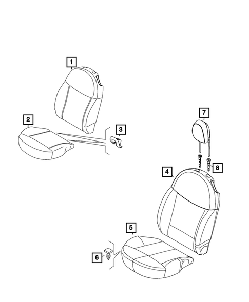 Front Seats - First Row for 2024 Fiat 500E #0