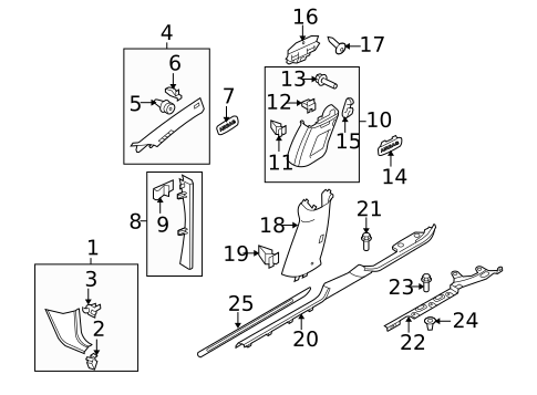 Interior Trim - Pillars for 2010 Volkswagen CC #0