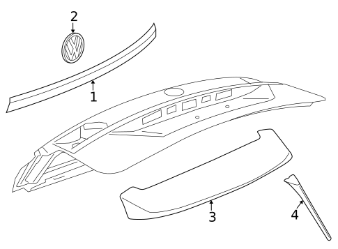 Exterior Trim - Lift Gate for 2023 Volkswagen Atlas #0