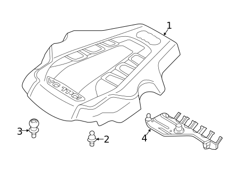 Engine Appearance Cover for 2015 Audi A8 Quattro #0