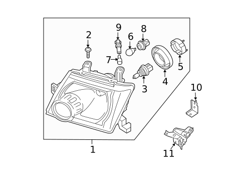 Headlamp Components for 2009 Nissan Xterra #0