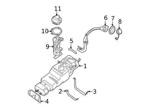 Fuel System Components for 2013 Nissan TITAN #0