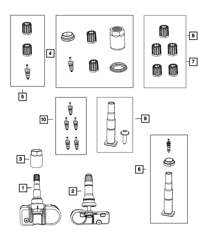 56029319AC - Wheels: Tire Pressure Sensor for Mopar Image