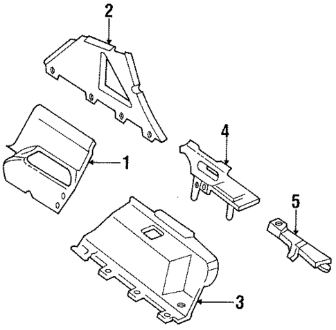 Interior Trim - Quarter Panels for 1990 Nissan Pulsar NX #0