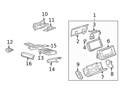 Navigation System Components for 2004 Lexus IS300 #0