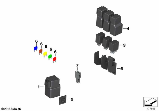 61139230533 - : Fuse, Mini, Green for BMW-Motorrad Image