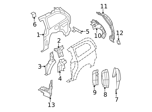 Inner Structure & Rails for 2019 Dodge Grand Caravan #0