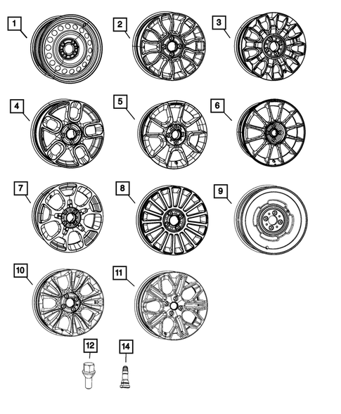 Wheels, Tires and Hardware for 2015 Fiat 500 #0