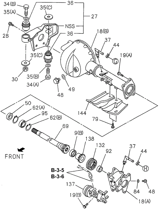 Axle Components (2) for 1997 Honda Passport #0