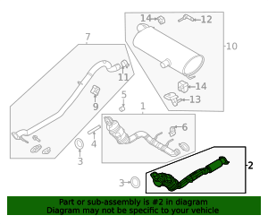 2021-2025 Ford Bronco Catalytic Converter MB3Z-5E212-Y Walls