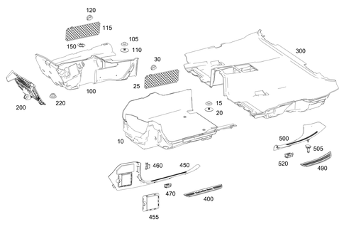 Front Panel Pillar Panelling, Lining on Floor and Footrest for 2022 Mercedes-Benz CLS450 #0