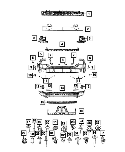Rear Bumper and Fascia for 2024 Dodge Charger Daytona #0