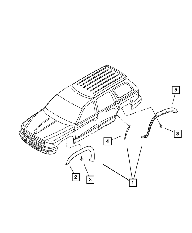 « 5FN31TZZAC – Mopar Accessories - Component Parts : Passage De Roue De Custode Moulure, Côté Gauche pour Mopar Image »
