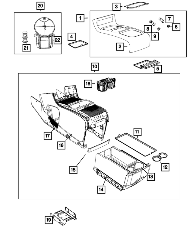 68110180AA - : Cup Holder Liner for Mopar Image