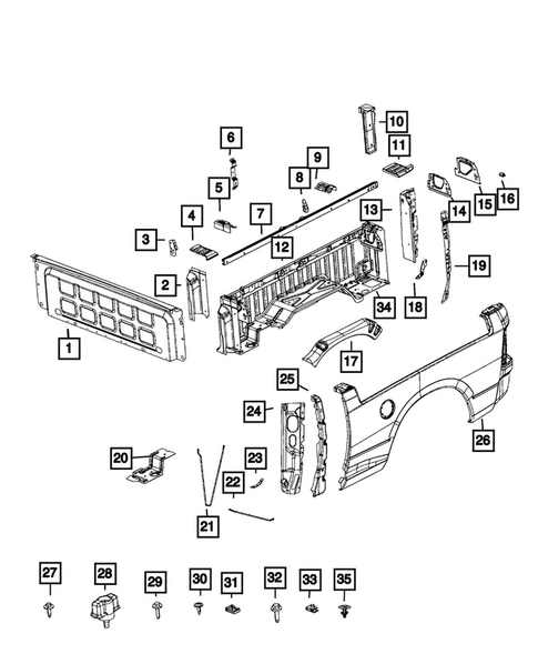 Pickup Box and Fuel Filler Door for 2025 Ram 2500 #0
