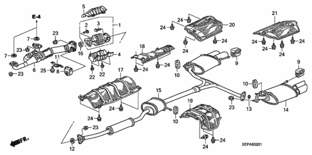 Exhaust Pipe - Muffler (Type S) for 2008 Acura TL #0