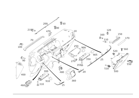 Instrument Panel and Gloves Compartment Box with Passenger Air Bag for 2019 Mercedes-Benz G 63 AMG&reg; #0
