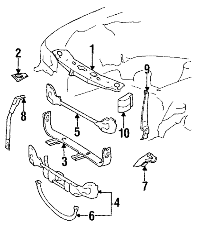 2016201172 - Cooling System: Upper Tie Bar for Mercedes-Benz Image