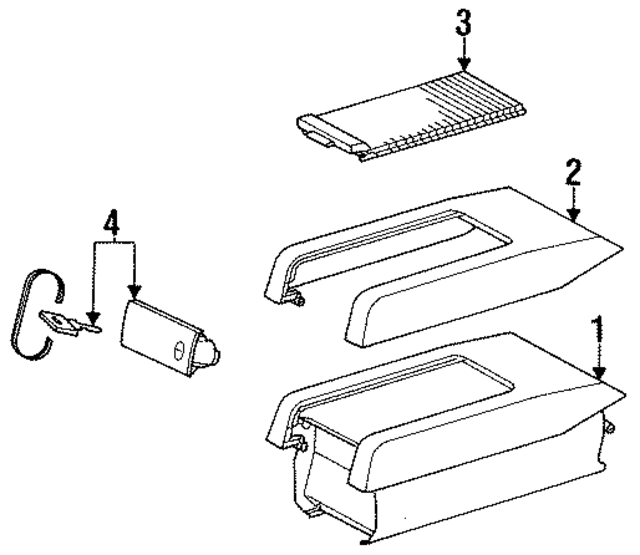 1246800852 - Body: Armrest Assembly for Mercedes-Benz Image
