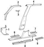 XL2Z7802345AAA - Body: Cowl Trim for Ford Image