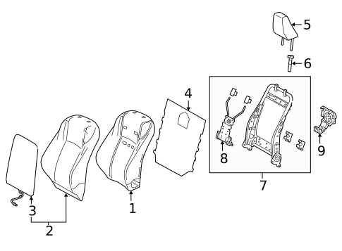 Passenger Seat Components for 2015 Lexus NX200t #0