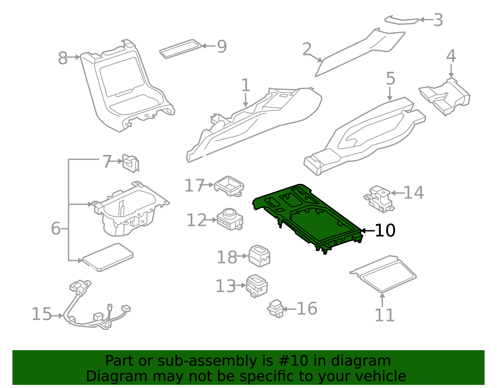 92122SJ210 - 2019-2021 Subaru Forester - Shift Panel | Subaru Parts HQ