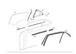 2127301320 - Rear Doors: Glass Pane for Mercedes-Benz Image