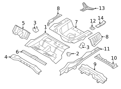 Rear Floor & Rails for 2011 Hyundai Sonata #0
