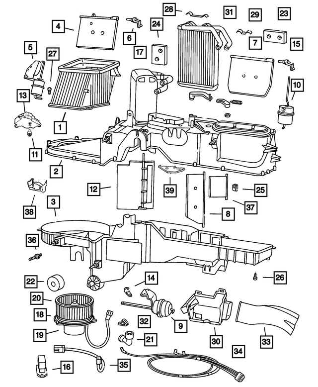 5012534AC - Air Conditioning &amp; Heater: Air Conditioning Evaporator Package for Mopar Image