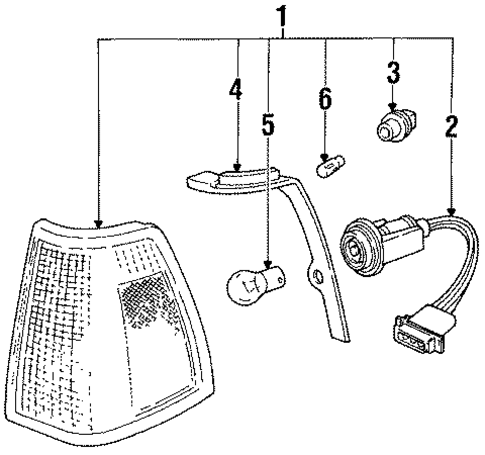 Park & Signal Lamps for 1991 Volvo 780 #0