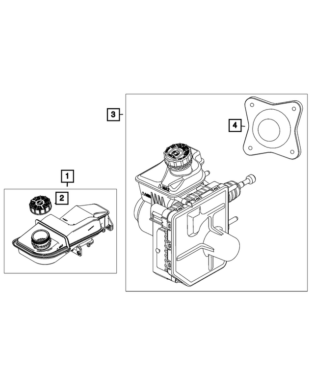 68800112AA - : Anti-Lock Brake System Hydraulic Control Unit for Mopar Image