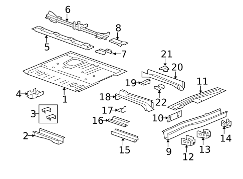 Floor & Rails for 2010 Buick Enclave #0