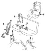 12501094 - Electrical: Seat Belt Assembly for Pontiac: Grand Prix Image