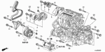 90001R40A00 - Engine: BOLT-WASHER, SPECIAL (10X47) for Acura Image