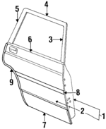 E4AZ5424631A - Body: Door Shell for Ford: LTD, LTD Crown Victoria | Mercury: Grand Marquis, Marquis Image